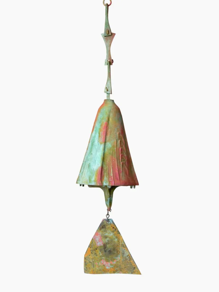 Cosanti bell with weathered patina